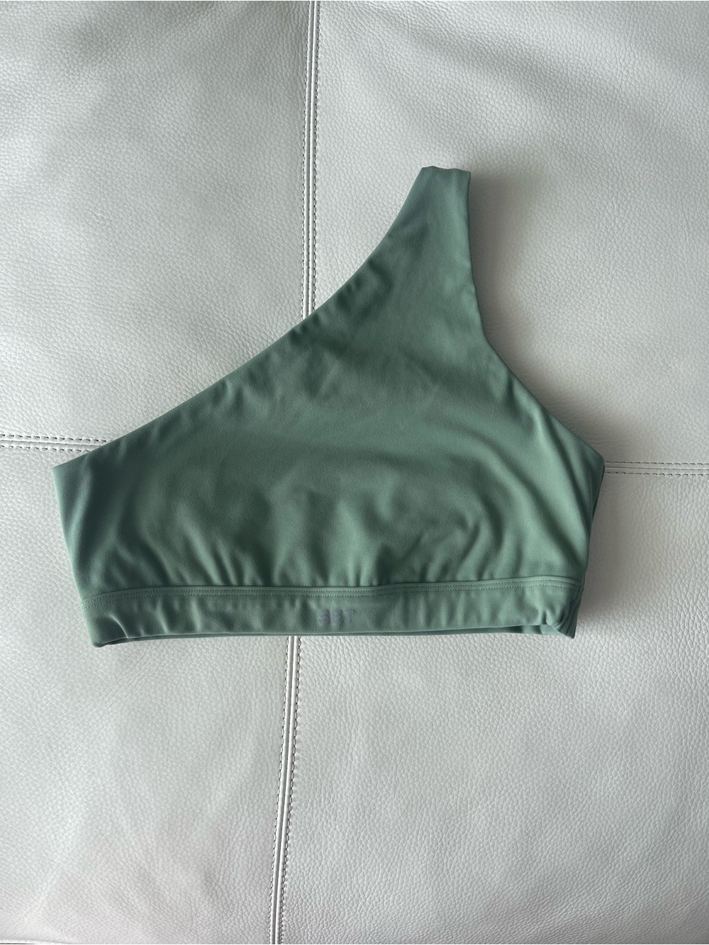 LUXFORM SET Active Meadow Green One-Shoulder Sports Bra